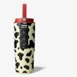 Handzu Magic Cube Tumbler 26oz – Cow | Insulated Tumbler with Handle and Dual Sipping Lid - Image 3