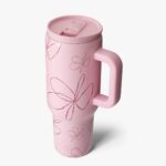 Handzu Classic Tumbler 40oz – Pink Flower